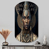 Tribal African Woman II - Asymmetric Metal Wall Art