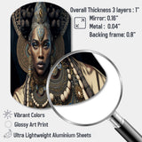 Tribal African Woman II - Asymmetric Metal Wall Art