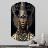 Tribal African Woman II - Asymmetric Metal Wall Art