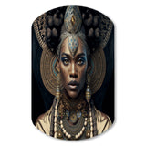 Tribal African Woman II - Asymmetric Metal Wall Art