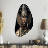 Tribal African Woman II - Asymmetric Metal Wall Art