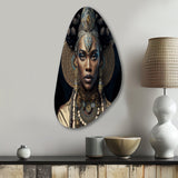 Tribal African Woman II - Asymmetric Metal Wall Art