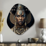 Tribal African Woman II - Asymmetric Metal Wall Art