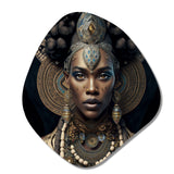 Tribal African Woman II - Asymmetric Metal Wall Art