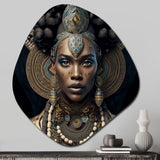 Tribal African Woman II - Asymmetric Metal Wall Art