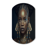 Tribal African Woman IV - Asymmetric Metal Wall Art