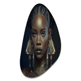 Tribal African Woman IV - Asymmetric Metal Wall Art