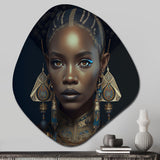 Tribal African Woman IV - Asymmetric Metal Wall Art