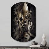 Bohemian Woman Traditional Headdress Vintage Gold III - Asymmetric Metal Wall Art