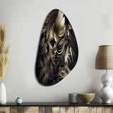 Bohemian Woman Traditional Headdress Vintage Gold III - Asymmetric Metal Wall Art