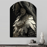 Young Woman With Bohemian Accessories II - Asymmetric Metal Wall Art