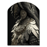 Young Woman With Bohemian Accessories II - Asymmetric Metal Wall Art