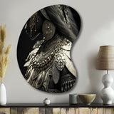 Young Woman With Bohemian Accessories II - Asymmetric Metal Wall Art