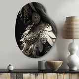 Young Woman With Bohemian Accessories II - Asymmetric Metal Wall Art