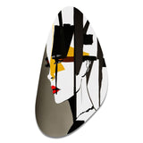 Street Art Profile In Yellow And Black - Asymmetric Metal Wall Art