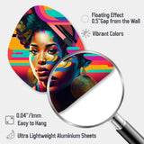 Colorful Hip Hop Street Art II - Asymmetric Metal Wall Art