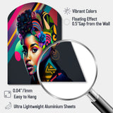 Colorful Hip Hop Street Art IV - Asymmetric Metal Wall Art