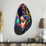 Colorful Hip Hop Street Art IV - Asymmetric Metal Wall Art