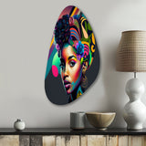 Colorful Hip Hop Street Art IV - Asymmetric Metal Wall Art