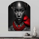 The Lady With The Red Ruby III - Asymmetric Metal Wall Art