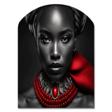 The Lady With The Red Ruby III - Asymmetric Metal Wall Art