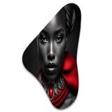 The Lady With The Red Ruby III - Asymmetric Metal Wall Art