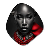 The Lady With The Red Ruby III - Asymmetric Metal Wall Art