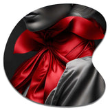 Elegant Retro Allure In Black And Red II - Asymmetric Metal Wall Art