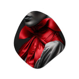 Elegant Retro Allure In Black And Red II - Asymmetric Metal Wall Art