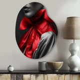 Elegant Retro Allure In Black And Red II - Asymmetric Metal Wall Art