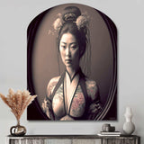 Japanese Vintage Edo Portrait - Asymmetric Metal Wall Art