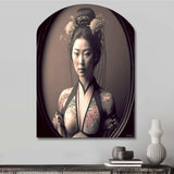 Japanese Vintage Edo Portrait - Asymmetric Metal Wall Art