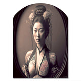 Japanese Vintage Edo Portrait - Asymmetric Metal Wall Art