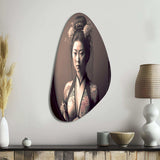 Japanese Vintage Edo Portrait - Asymmetric Metal Wall Art