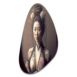 Japanese Vintage Edo Portrait - Asymmetric Metal Wall Art