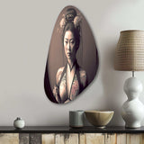 Japanese Vintage Edo Portrait - Asymmetric Metal Wall Art