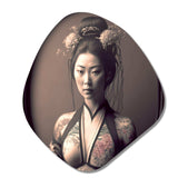 Japanese Vintage Edo Portrait - Asymmetric Metal Wall Art