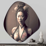 Japanese Vintage Edo Portrait - Asymmetric Metal Wall Art