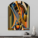 Circular Retro Dynamics I - Asymmetric Metal Wall Art