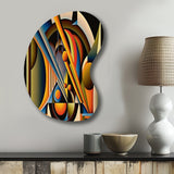 Circular Retro Dynamics I - Asymmetric Metal Wall Art