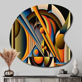 Circular Retro Dynamics I - Asymmetric Metal Wall Art