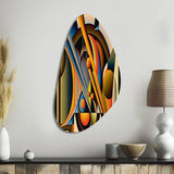 Circular Retro Dynamics I - Asymmetric Metal Wall Art