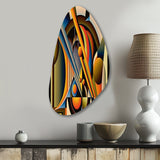 Circular Retro Dynamics I - Asymmetric Metal Wall Art