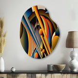 Circular Retro Dynamics I - Asymmetric Metal Wall Art