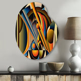 Circular Retro Dynamics I - Asymmetric Metal Wall Art