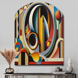 Circular Retro Dynamics II - Asymmetric Metal Wall Art