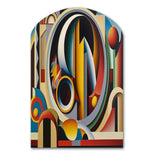 Circular Retro Dynamics II - Asymmetric Metal Wall Art