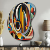 Circular Retro Dynamics II - Asymmetric Metal Wall Art