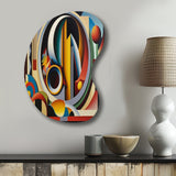 Circular Retro Dynamics II - Asymmetric Metal Wall Art