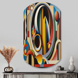 Circular Retro Dynamics II - Asymmetric Metal Wall Art